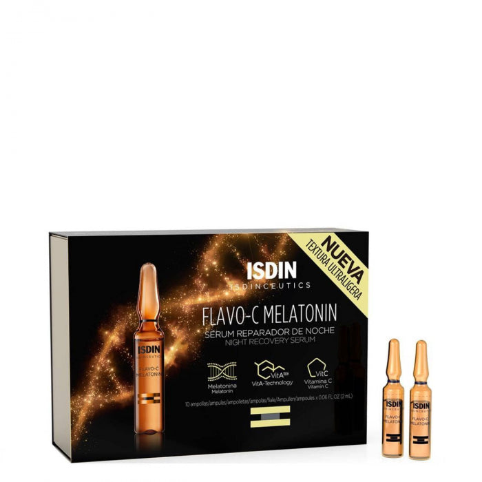 Isdin Flavo C Melatonin Sérum Reparador de Noite Ampolas 30x2ml