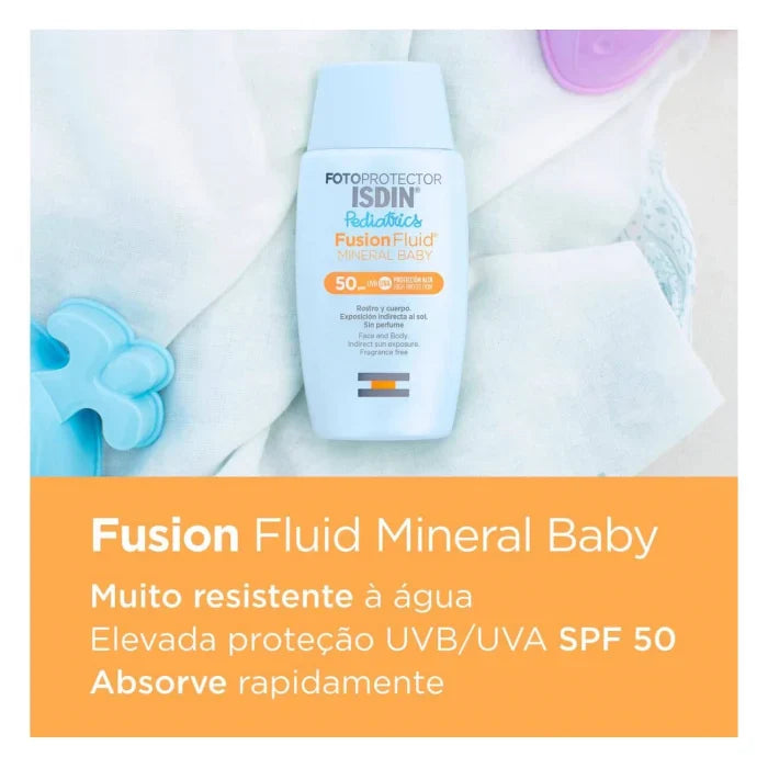 Isdin Fotoprotector Fusion Fluid Mineral Baby Pediatrics FPS 50 Fluido Solar 50ml